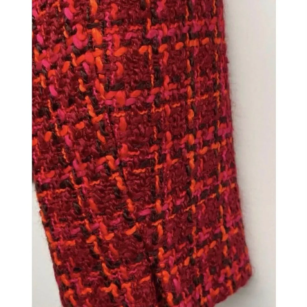 NEW! TALBOTS Women’s Red Printed Long Sleeve Blazer – Size 12P - Picture 4 of 6